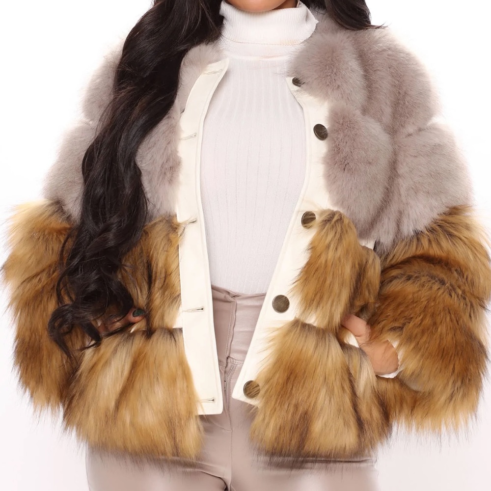 Very Furgetful Faux Fur Jacket (XS)